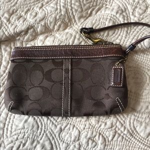 Coach signature wristlet